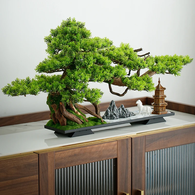 Chinese living room bonsai simulation welcome pine green plant landscaping ornament office indoor bonsai desktop decoration
Chinese living room bonsai simulation welcome pine green plant landscaping ornament office indoor bonsai desktop decoration
