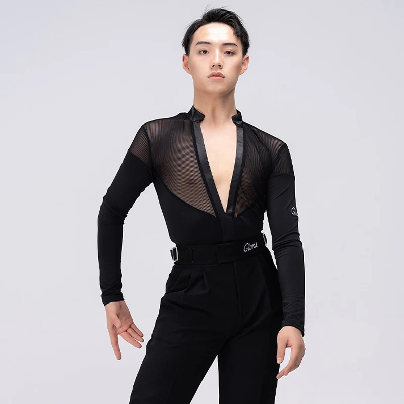 Male Latin Dance Competition Shirt Black V-Neck Mesh Ballroom Tango Dance Performance Wear Samba ChaCha Dance Clothing VDB7720
Male Latin Dance Competition Shirt Black V-Neck Mesh Ballroom Tango Dance Performance Wear Samba ChaCha Dance Clothing VDB7720