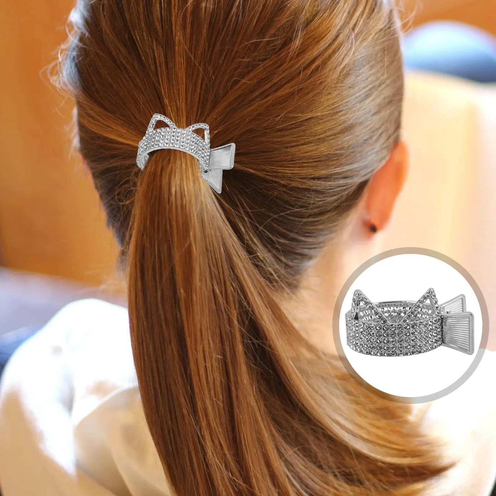 High Ponytail Claw Clip Cute Cat Ear Pearl Bridal Hair Buckle Styling Accessories for Women Long Hair
High Ponytail Claw Clip Cute Cat Ear Pearl Bridal Hair Buckle Styling Accessories for Women Long Hair