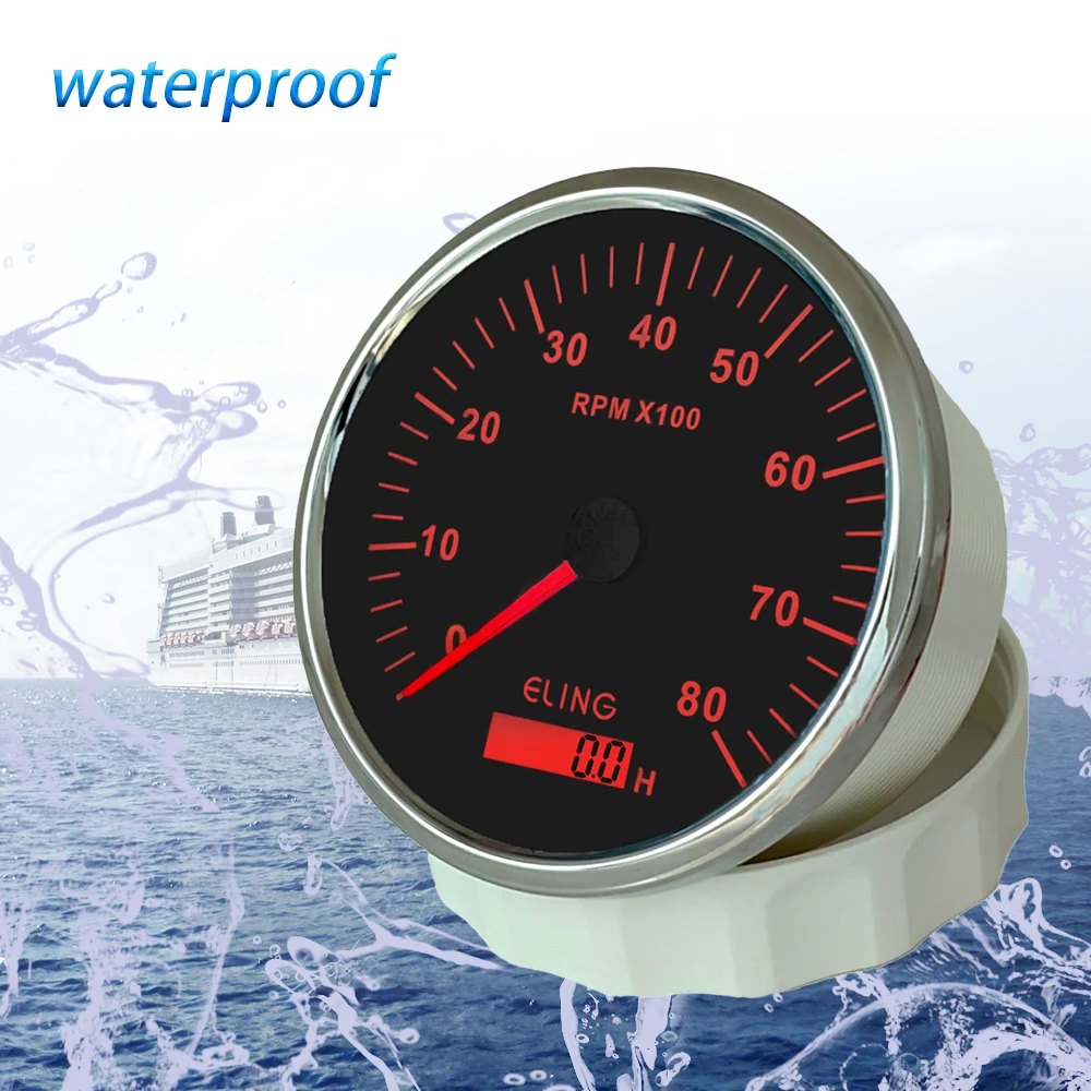 Универсальный тахометр Rhaxel, датчик оборотов с счетчиком часов, 8000 об/мин для бензинового двигателя 110 мм, 12 В/24 В, с подсветкой
Универсальный тахометр Rhaxel, датчик оборотов с счетчиком часов, 8000 об/мин для бензинового двигателя 110 мм, 12 В/24 В, с подсветкой