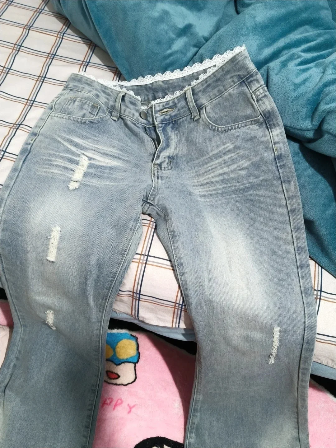 Vintage Light Blue Wash Bell Bottom Flare Women Jeans Lace Patchwork Low Waist Slim Skinny Denim Pants Streetwear Retro Trousers
Vintage Light Blue Wash Bell Bottom Flare Women Jeans Lace Patchwork Low Waist Slim Skinny Denim Pants Streetwear Retro Trousers