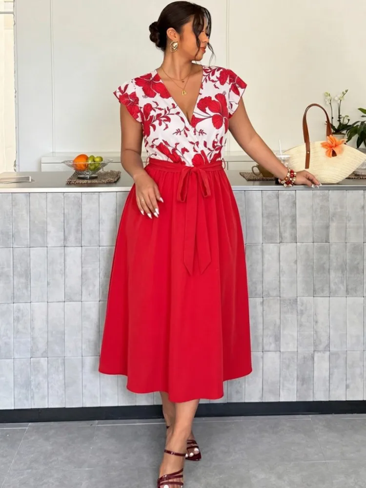 XL-4XL Plus Size Clothes Dresses Women Robes Summer Short Sleeve Street Style Casual 3XL 4XL Big Size Midi Dress Oversize
XL-4XL Plus Size Clothes Dresses Women Robes Summer Short Sleeve Street Style Casual 3XL 4XL Big Size Midi Dress Oversize