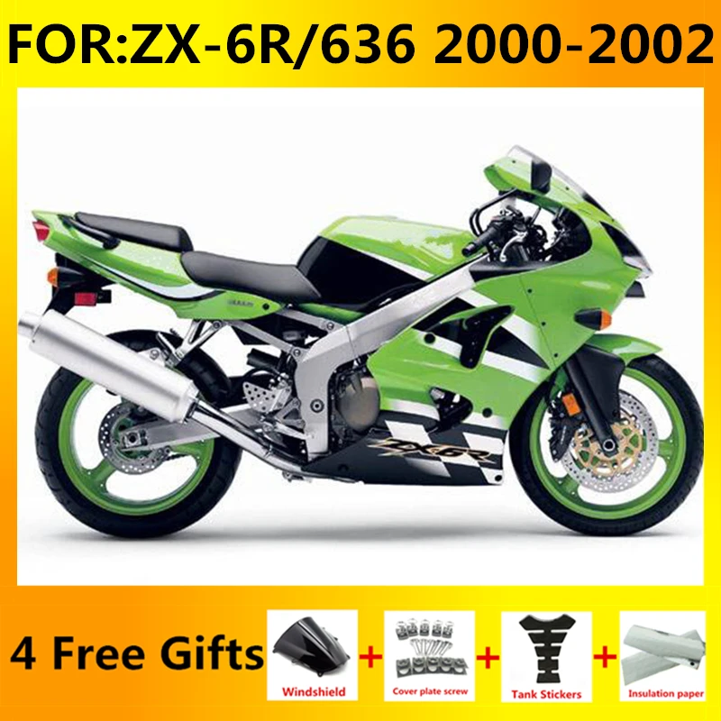 Motorcycle Injection mold Fairings Kit fit for Ninja ZX-6R ZX6R zx 6r 636 2000 2001 2002 bodywork full fairing set green black
Motorcycle Injection mold Fairings Kit fit for Ninja ZX-6R ZX6R zx 6r 636 2000 2001 2002 bodywork full fairing set green black
