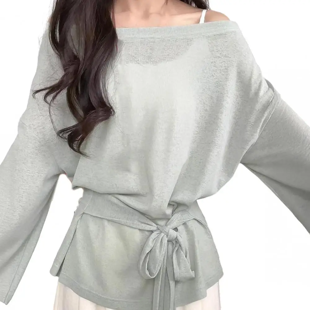 Summer Blouse Sweet Korean Slope Collar Long Sleeve Lace-up Waist Sun Protection Cover-Up Outdoor Tops Casual Shirts Blouse
Summer Blouse Sweet Korean Slope Collar Long Sleeve Lace-up Waist Sun Protection Cover-Up Outdoor Tops Casual Shirts Blouse