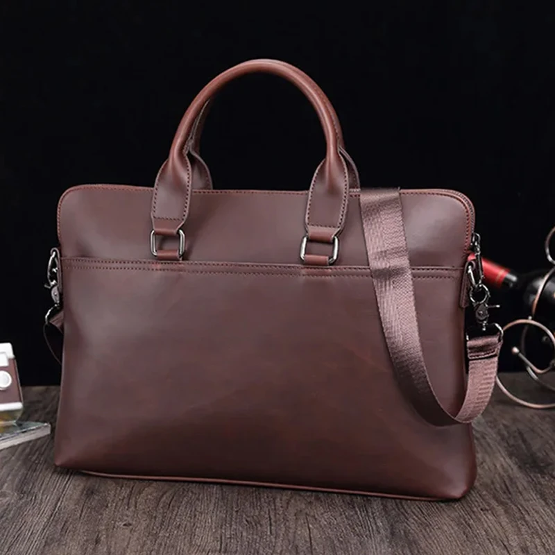 Briefcases Handbag Man's Portable Computer Bag PU Leather Laptop Business Commuting Zipper Crossbody Retro Shoulder Bags Y141A
Briefcases Handbag Man's Portable Computer Bag PU Leather Laptop Business Commuting Zipper Crossbody Retro Shoulder Bags Y141A