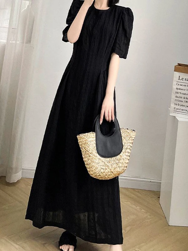 plus Size 300 Pounds Women's Black A-Line Dress Bubble Sleeve Short Sleeve Long Summer Dress Korean Style Comfortable Fit
plus Size 300 Pounds Women's Black A-Line Dress Bubble Sleeve Short Sleeve Long Summer Dress Korean Style Comfortable Fit