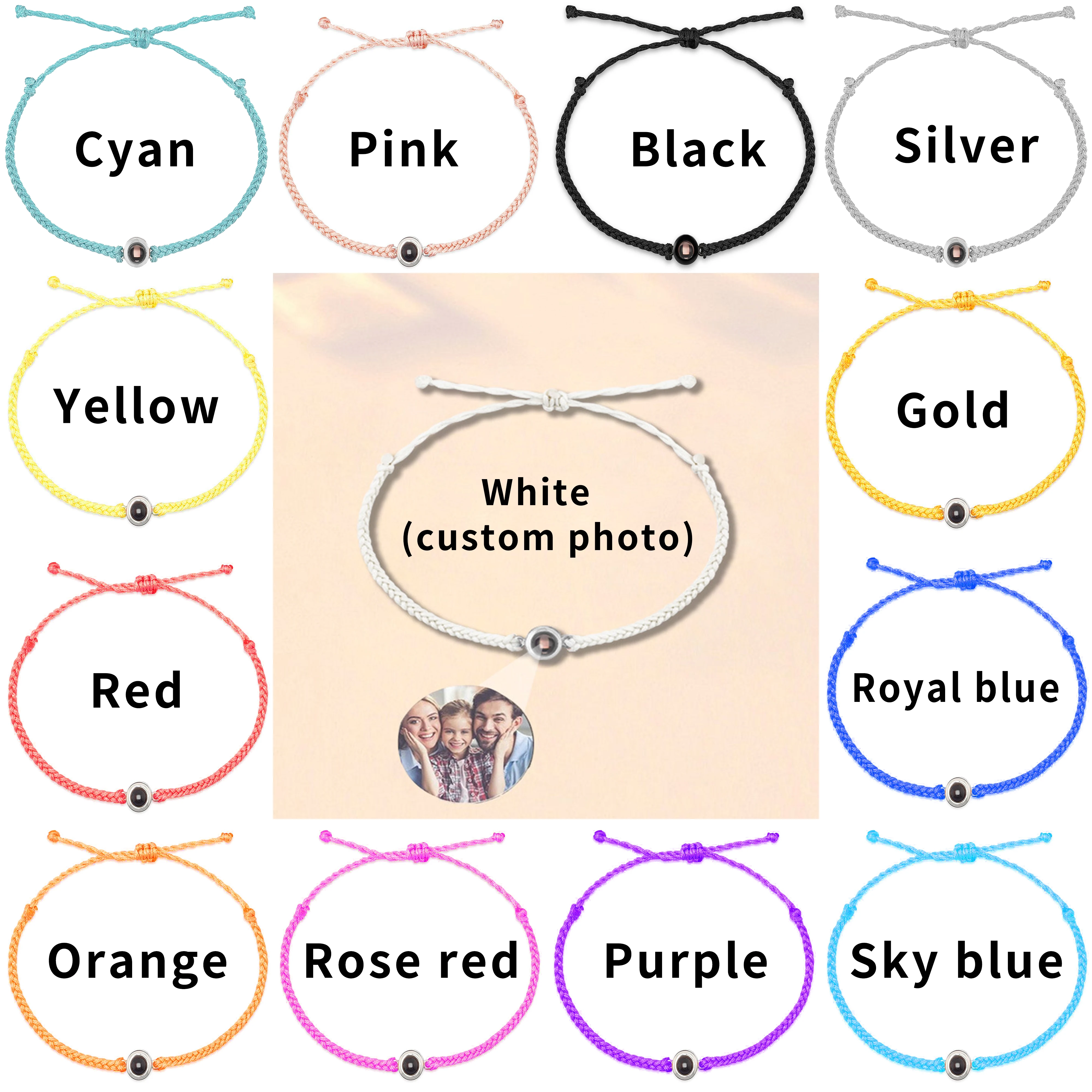 Custom Projection Braided Bracelet Personalized Stainless Steel Photo Bracelet Custom Jewelry Memorial Birthday Christmas Gift
Custom Projection Braided Bracelet Personalized Stainless Steel Photo Bracelet Custom Jewelry Memorial Birthday Christmas Gift