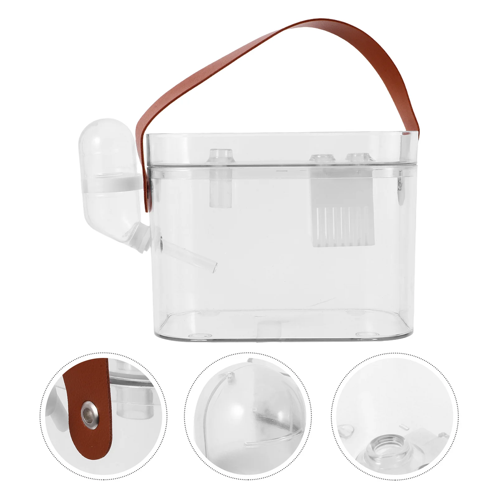 Clear Plastic Hamster Cage with Water Bottle Portable Travel Carrier for Small Pets Outdoor Comfortable Ventilated Design
Clear Plastic Hamster Cage with Water Bottle Portable Travel Carrier for Small Pets Outdoor Comfortable Ventilated Design