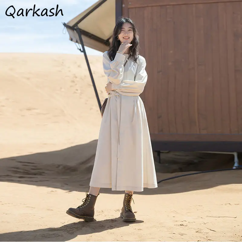 Dresses Women Mid-calf Casual A-line Aesthetic Spring Long Sleeve Fit Solid Female Temperament Popular Vacation Stylish Tunic
Dresses Women Mid-calf Casual A-line Aesthetic Spring Long Sleeve Fit Solid Female Temperament Popular Vacation Stylish Tunic
