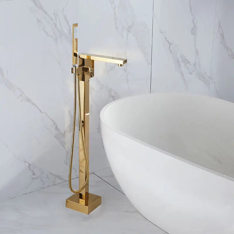 Gold Bathtub Shower Faucet Floor Standing Shower Bathtub Faucet Rose Gold Stand Bathtub Mixer Hand shower Head Bath Mixer Shower
Gold Bathtub Shower Faucet Floor Standing Shower Bathtub Faucet Rose Gold Stand Bathtub Mixer Hand shower Head Bath Mixer Shower