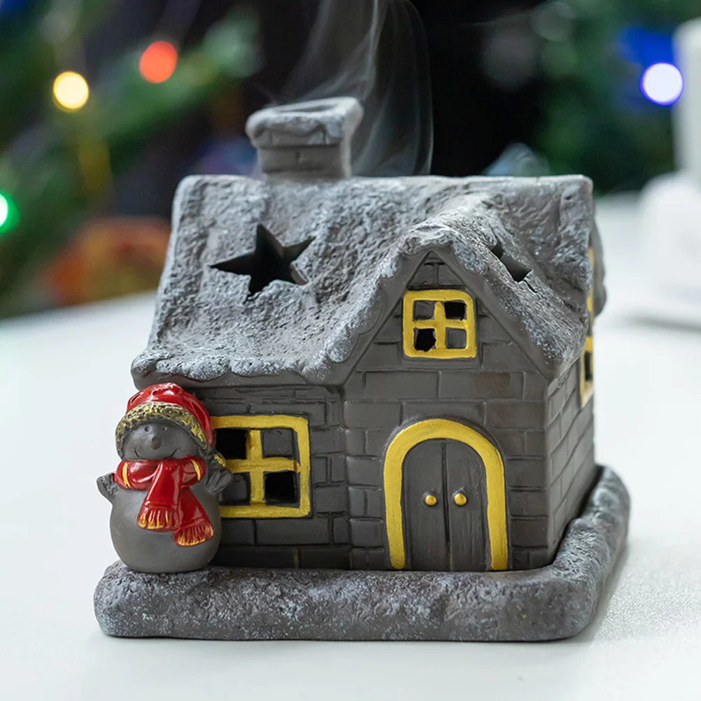 Snow House Incense Burner Ceramic Christmas Themed Aromatherapy Ornament Home Decor Scented Furnace Xmas Holiday Gift Idea
Snow House Incense Burner Ceramic Christmas Themed Aromatherapy Ornament Home Decor Scented Furnace Xmas Holiday Gift Idea