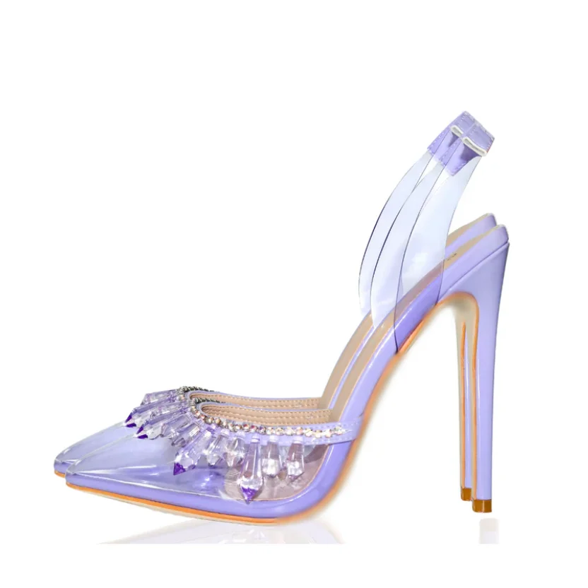 Purple Clear PVC Crystal Pumps Pointed Toe Thin High Heel Fashionable Sexy 2024 Summer Big Size Woman Shoes Zapatillas Mujer
Purple Clear PVC Crystal Pumps Pointed Toe Thin High Heel Fashionable Sexy 2024 Summer Big Size Woman Shoes Zapatillas Mujer