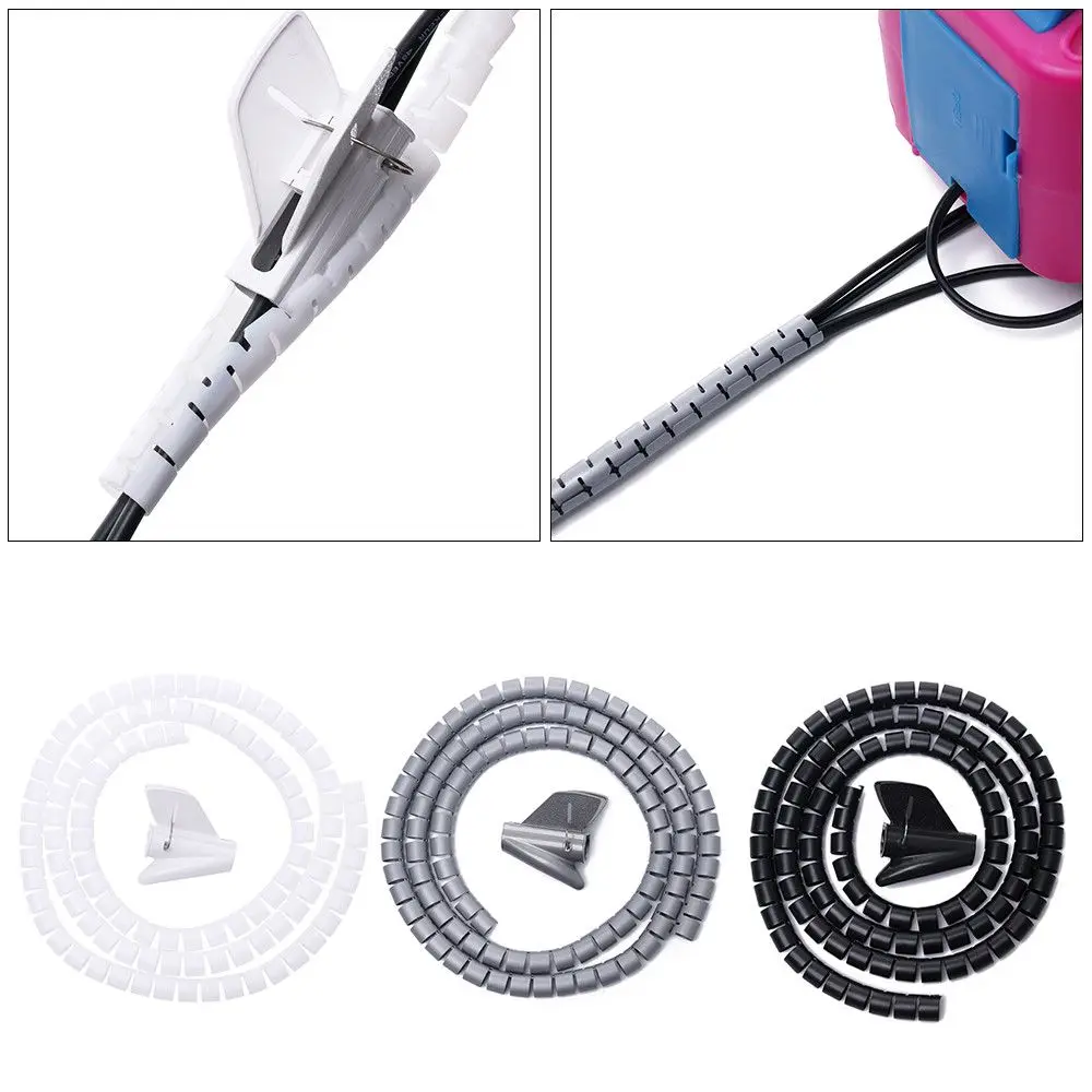 8/10/16/22/28mm Winder Wrap Clip 1.5m Length Wire Organizer Cable Holder Flexible Spiral Tube Cord Protector
8/10/16/22/28mm Winder Wrap Clip 1.5m Length Wire Organizer Cable Holder Flexible Spiral Tube Cord Protector
