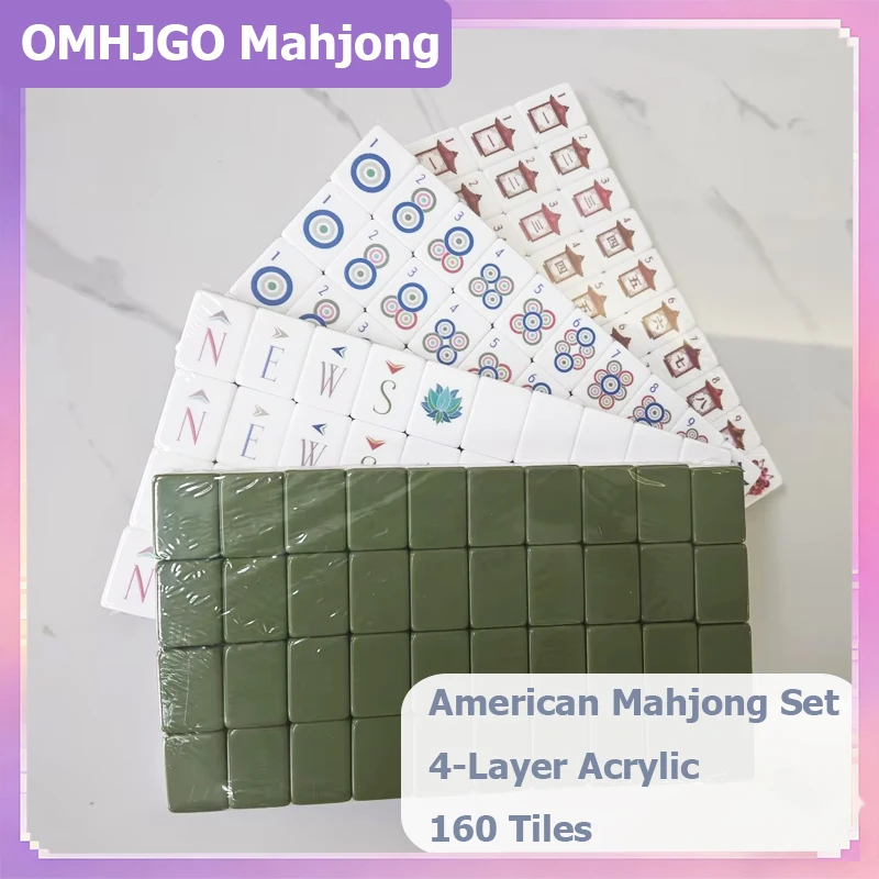 Hot Sale American Mahjong Set 4-Layer Acrylic Mah Jongg Sets Portable Travel Mahjong Game Tiles for Board Games Surprise Gifts
Hot Sale American Mahjong Set 4-Layer Acrylic Mah Jongg Sets Portable Travel Mahjong Game Tiles for Board Games Surprise Gifts