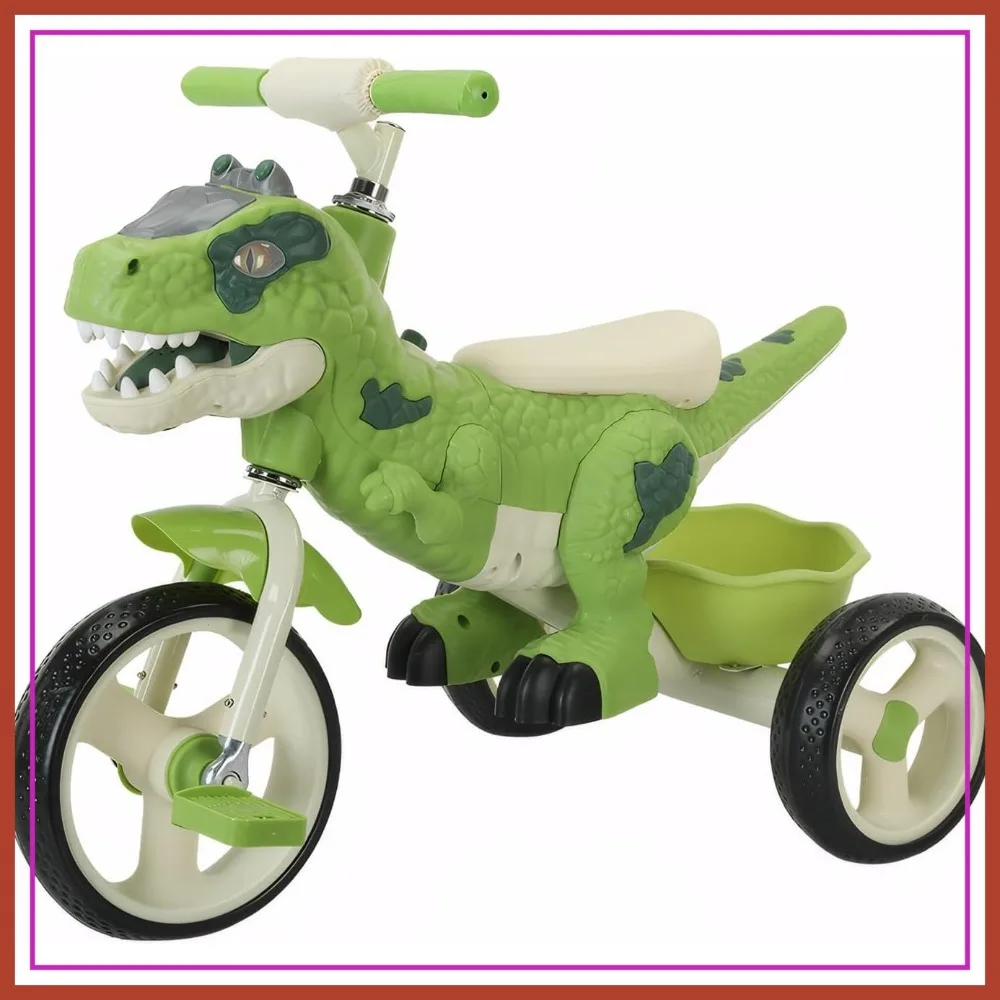 Dinosaur Kids Tricycle - Toddler Trike Bike with Music & Storage Basket, Indoor/Outdoor Ride for 3-7 Year Olds
Dinosaur Kids Tricycle - Toddler Trike Bike with Music & Storage Basket, Indoor/Outdoor Ride for 3-7 Year Olds