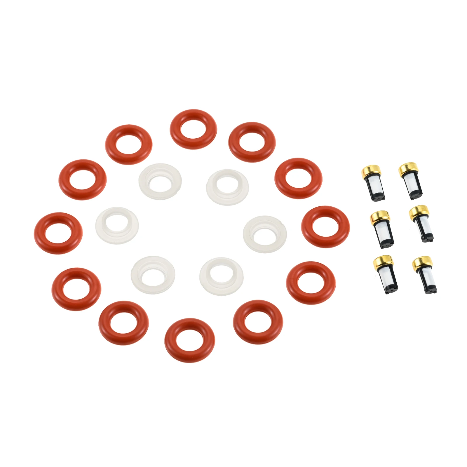 6 комплектов 0280155831 Ремкомплект уплотнений топливных форсунок Ремкомплект топливной форсунки Уплотнительное кольцо Поворотная крышка Фильтр для Volvo 2.4 2.5 2.8 2.9L
6 комплектов 0280155831 Ремкомплект уплотнений топливных форсунок Ремкомплект топливной форсунки Уплотнительное кольцо Поворотная крышка Фильтр для Volvo 2.4 2.5 2.8 2.9L