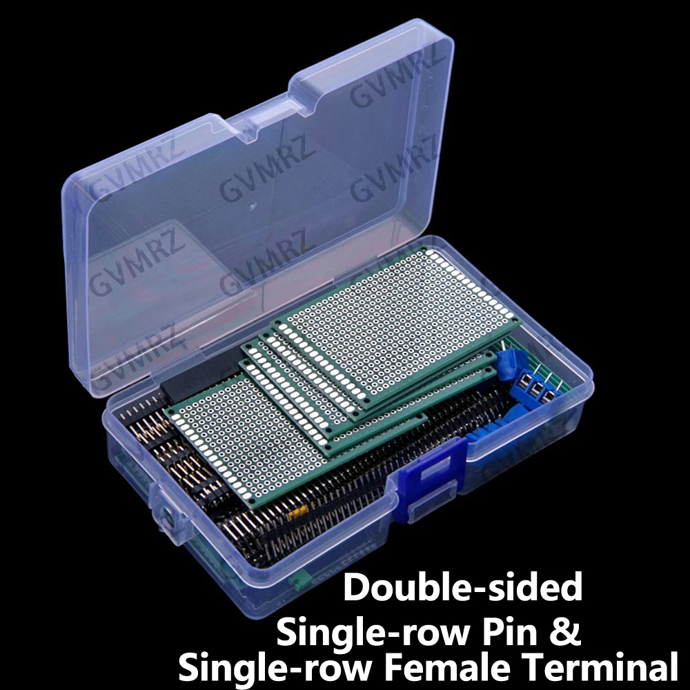 92PCS Double-sided PCB Boards, Prototype Double-sided Painted Single-row Female Terminal Kit PCB & Circuit Boards Single-row Pin
92PCS Double-sided PCB Boards, Prototype Double-sided Painted Single-row Female Terminal Kit PCB & Circuit Boards Single-row Pin