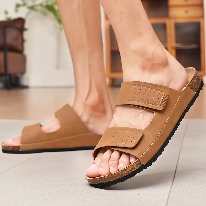 Slippers Male Casual Simple Leather Sandals Summer High Quality Comfortable Non-Slip Beach Vacation Slippers for Mens 2025 New
Slippers Male Casual Simple Leather Sandals Summer High Quality Comfortable Non-Slip Beach Vacation Slippers for Mens 2025 New
