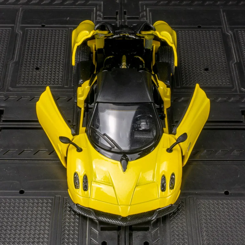 CCA 1:32 simulation Pagani Huayra alloy super sports car model has sound and lighting doors can be opened rich in details
CCA 1:32 simulation Pagani Huayra alloy super sports car model has sound and lighting doors can be opened rich in details