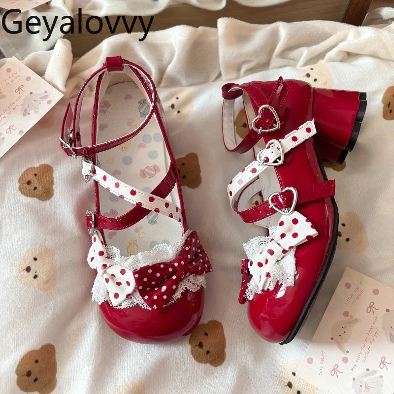 Sweet and Cute Girls Versatile Lolita Style Student Shoes Elegant 2026 New Daily Bow Lace-up Polka Dot Middle Heel Shoes
Sweet and Cute Girls Versatile Lolita Style Student Shoes Elegant 2026 New Daily Bow Lace-up Polka Dot Middle Heel Shoes