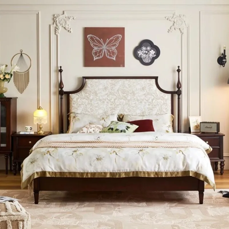 Aesthetic solid wood bed retro medieval soft bag bed master bedroom double storage children's bed
Aesthetic solid wood bed retro medieval soft bag bed master bedroom double storage children's bed