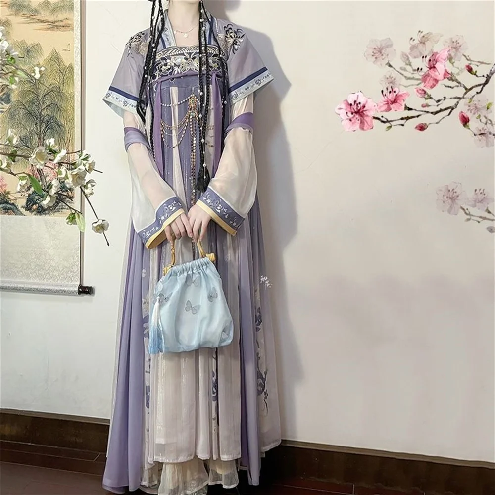 Elegant women's Hanfu high quality embroidery printing and dyeing traditional Chinese style Tang Dynasty summer daily skirt
Elegant women's Hanfu high quality embroidery printing and dyeing traditional Chinese style Tang Dynasty summer daily skirt