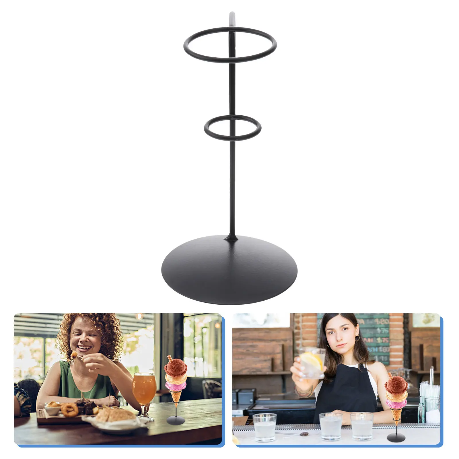 1Pcs Ice-Cream Cone Display Holder Black Wrought Iron Storage Rack Creative Cone Holder Party Table Dessert Shop Rack
1Pcs Ice-Cream Cone Display Holder Black Wrought Iron Storage Rack Creative Cone Holder Party Table Dessert Shop Rack
