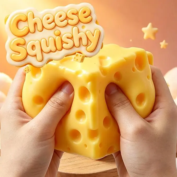 Cheese Squishy Stress Relief Original Sensory Food Squishy Stress Relief Fidget Toy Stress Balls for Adults (Yellow-1PC)
Cheese Squishy Stress Relief Original Sensory Food Squishy Stress Relief Fidget Toy Stress Balls for Adults (Yellow-1PC)