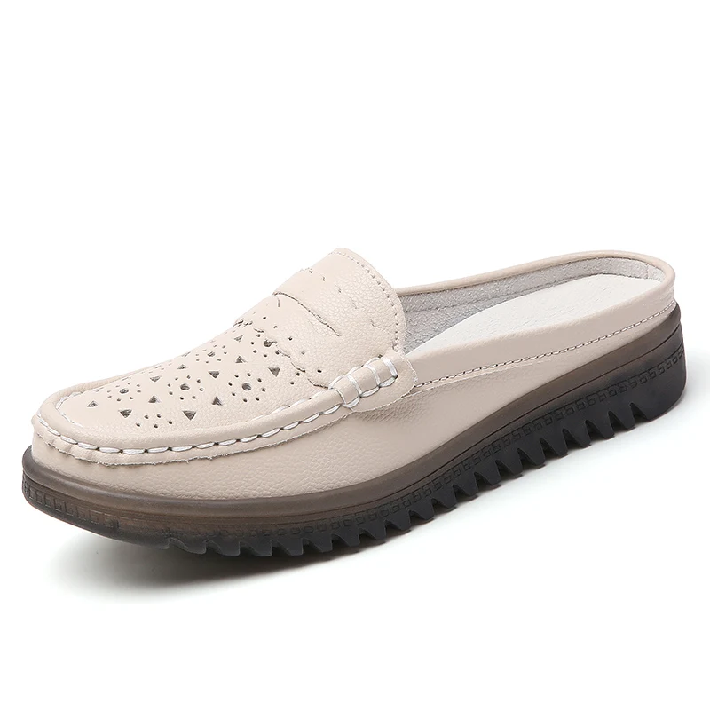 Women's large-sized genuine leather casual lightweight half-slippers, anti-slip summer mom sandals and leather shoes
Women's large-sized genuine leather casual lightweight half-slippers, anti-slip summer mom sandals and leather shoes