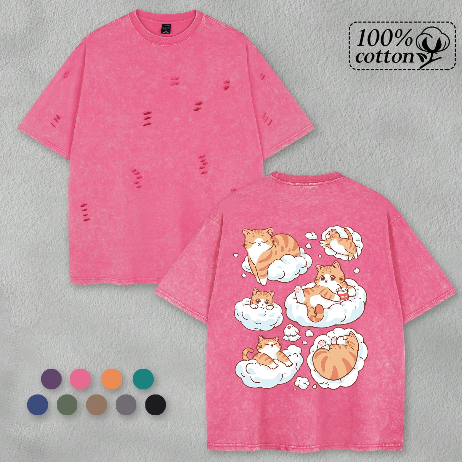 6 удобных лежащих позиций для кошек, мужская футболка с отверстиями, летняя мягкая футболка, хлопковый топ с круглым вырезом, свободный уличный топ унисекс
6 удобных лежащих позиций для кошек, мужская футболка с отверстиями, летняя мягкая футболка, хлопковый топ с круглым вырезом, свободный уличный топ унисекс