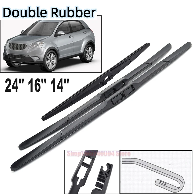 Front & Rear Wiper Blades Set For SsangYong New Actyon Korando C 10 - 19 Windshield Windscreen Window 24"16"14"
Front & Rear Wiper Blades Set For SsangYong New Actyon Korando C 10 - 19 Windshield Windscreen Window 24"16"14"