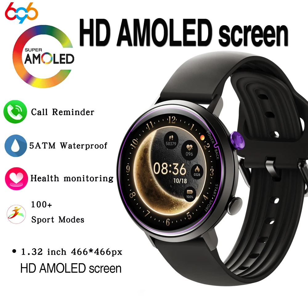 Смарт-часы для женщин 1,32 дюйма AMOLED-экран спортивный фитнес-браслет 5ATM водонепроницаемые ультратонкие умные часы с пульсометром и кислородом в крови
Смарт-часы для женщин 1,32 дюйма AMOLED-экран спортивный фитнес-браслет 5ATM водонепроницаемые ультратонкие умные часы с пульсометром и кислородом в крови