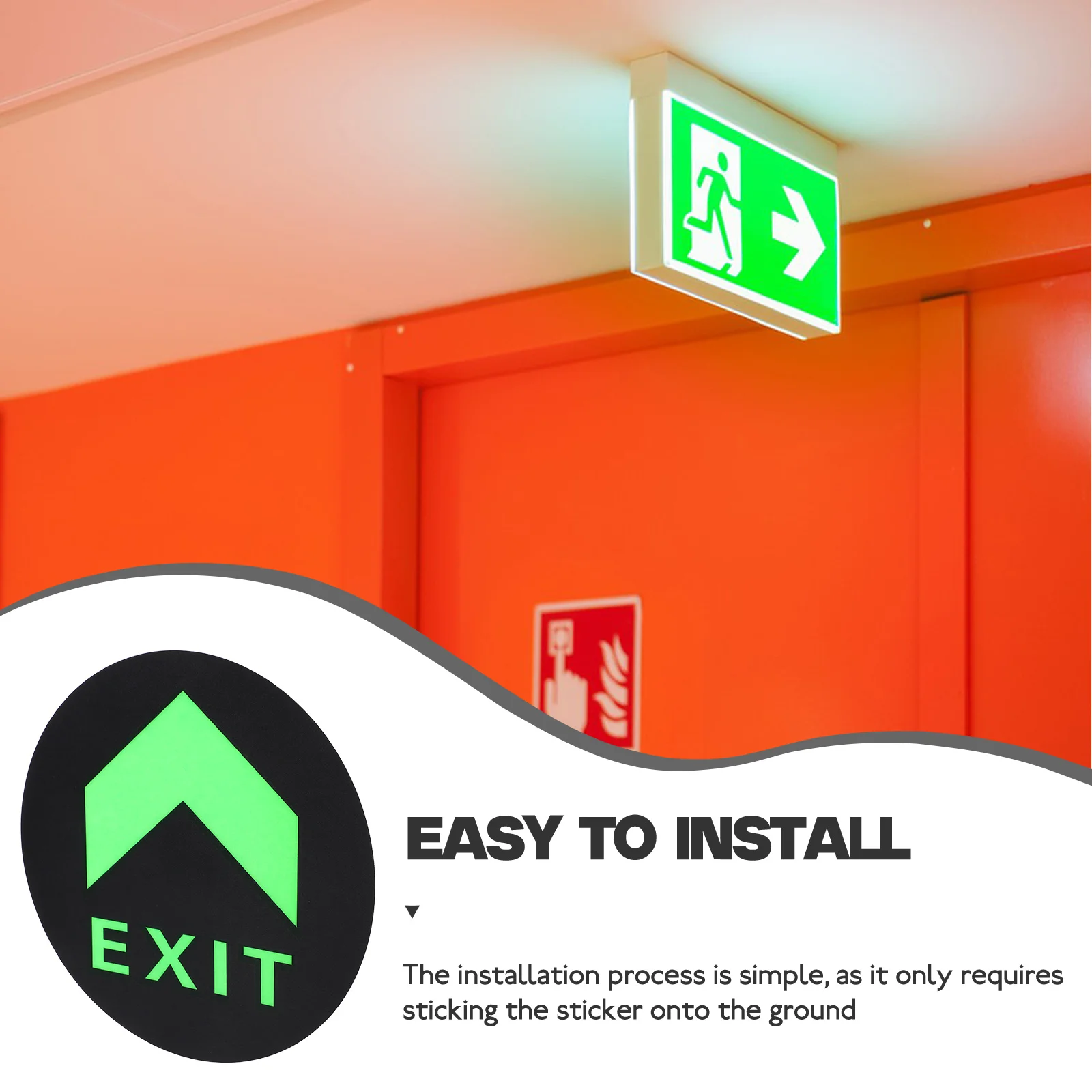 5 шт. светящиеся наклейки для выхода, индикатор направления ночного свечения, клейкие направляющие, наклейки для экстренной безопасности, легкие 
5 шт. светящиеся наклейки для выхода, индикатор направления ночного свечения, клейкие направляющие, наклейки для экстренной безопасности, легкие