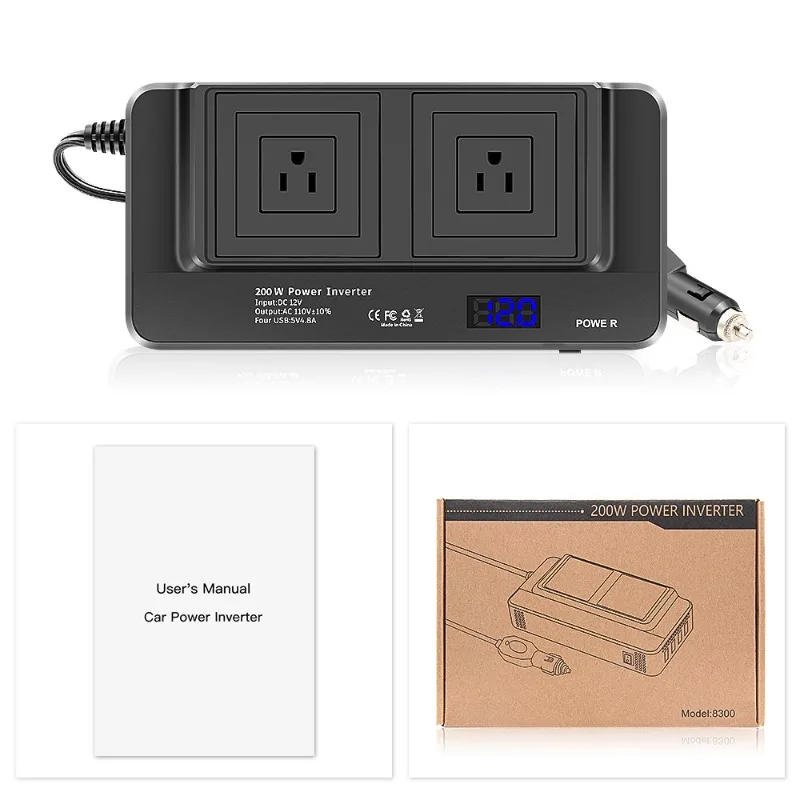 For Car Power Inverter 12V 200W Car Inverter 110V 220V Charger Multi-purpose
For Car Power Inverter 12V 200W Car Inverter 110V 220V Charger Multi-purpose