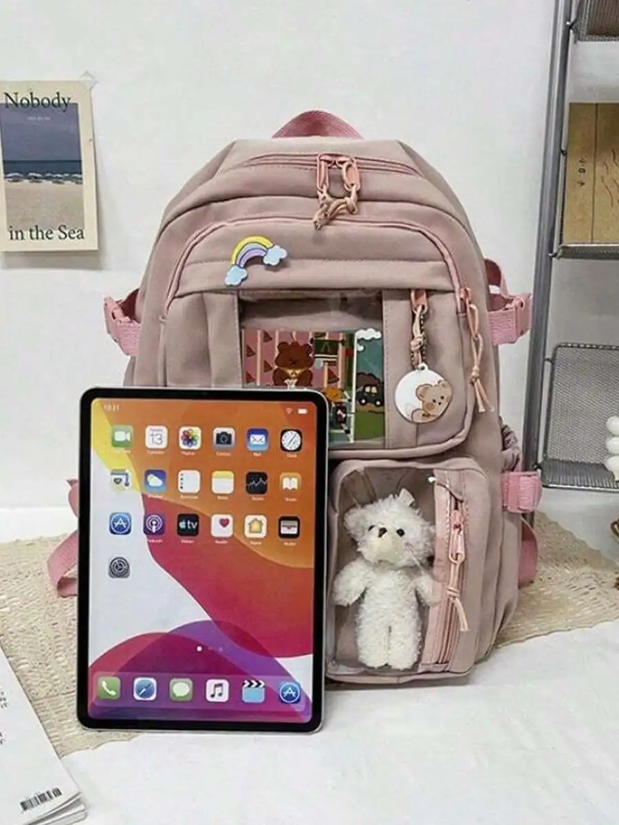 Cute Women Waterproof Nylon Backpack With Multi Pockets For Laptop School Travel
Cute Women Waterproof Nylon Backpack With Multi Pockets For Laptop School Travel