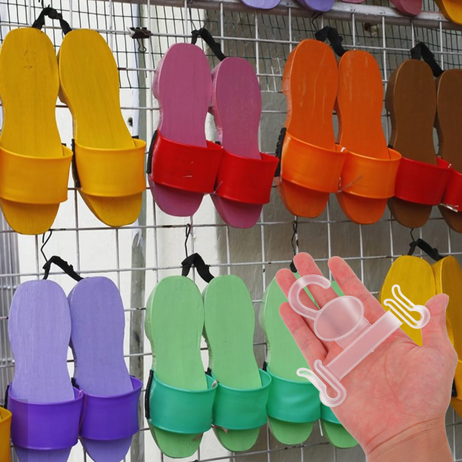100pcs Shoe Sandal Hooks Cotton Retail Display Storage Organizer Shoe Hanging Hooks Stainless Steel Shoes Hanger White
100pcs Shoe Sandal Hooks Cotton Retail Display Storage Organizer Shoe Hanging Hooks Stainless Steel Shoes Hanger White