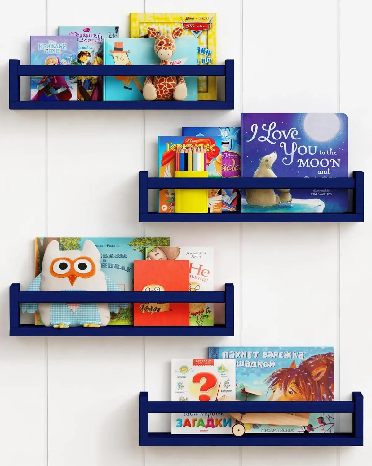Navy Blue Floating Book Shelves for Nursery Boy, Decorative Wall Bookshelf for Kids Room, Small Wood Floating Shelves W
Navy Blue Floating Book Shelves for Nursery Boy, Decorative Wall Bookshelf for Kids Room, Small Wood Floating Shelves W