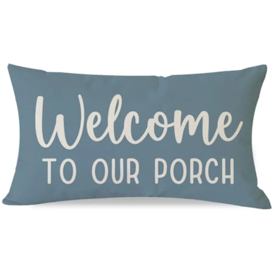 Outdoor Lumbar Decorative Throw Pillow Covers 12x20 Inch Welcome to Our Porch Fall Winter Decorations Rustic Farmhouse Cushion
Outdoor Lumbar Decorative Throw Pillow Covers 12x20 Inch Welcome to Our Porch Fall Winter Decorations Rustic Farmhouse Cushion