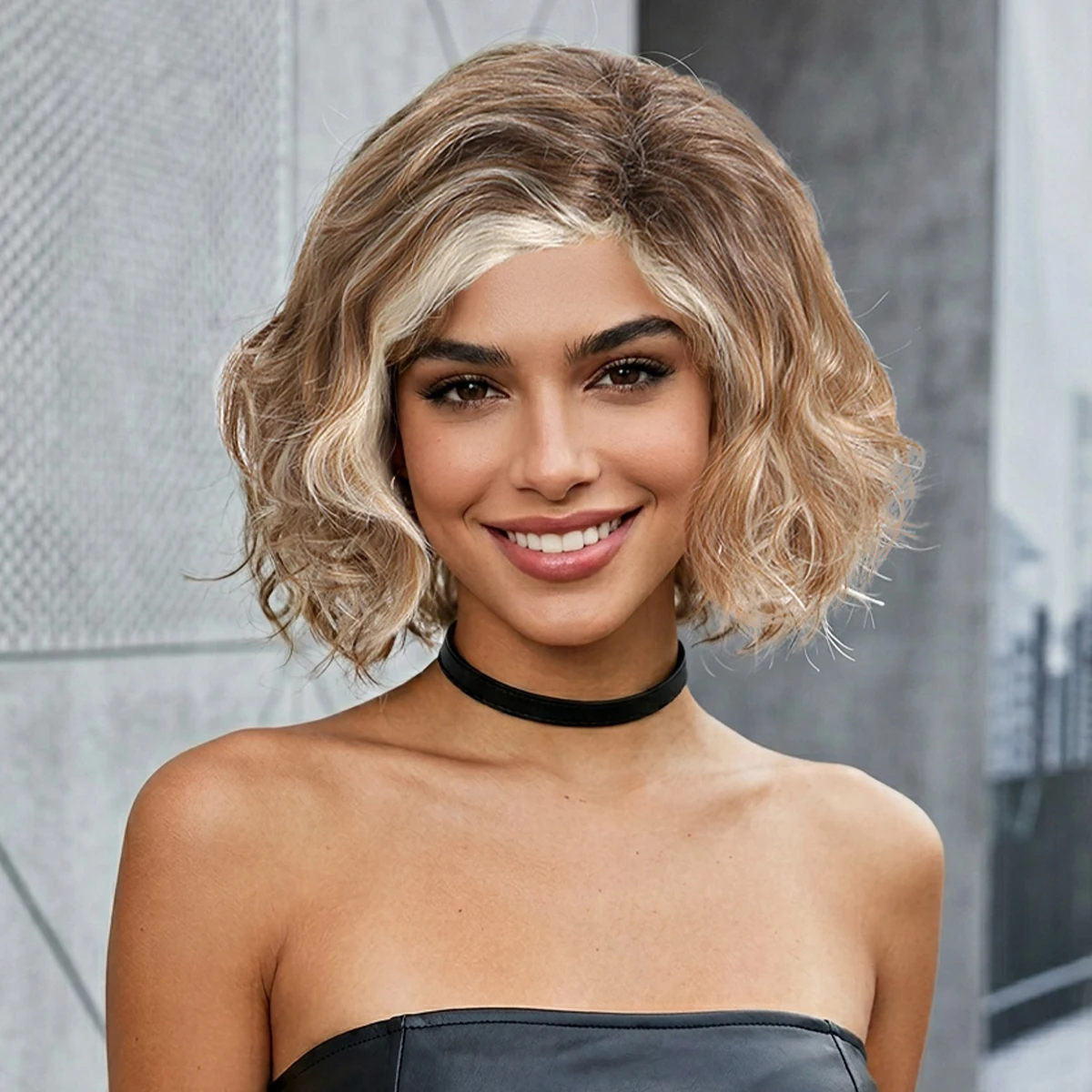 Pale Gold Mixed With Brown Wig for Women Short Wavy Curly Fluffy Hair Synthetic Halloween Cosplay Costume Hair Wig
Pale Gold Mixed With Brown Wig for Women Short Wavy Curly Fluffy Hair Synthetic Halloween Cosplay Costume Hair Wig