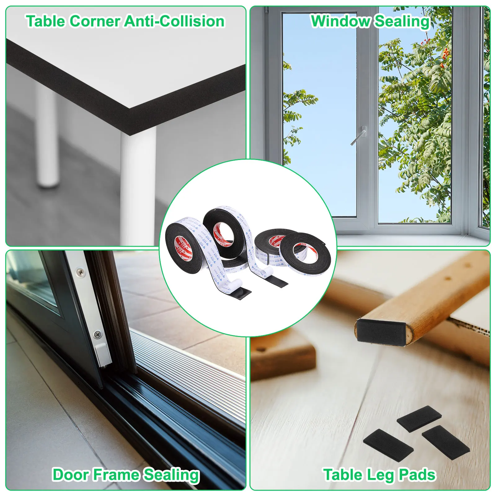 5Roll 5M Self-Adhesive Sponge Rubber Foam Insulation Tape Weather Stripping Window Door Soundproofing Weatherstrip AC Seal Strip
5Roll 5M Self-Adhesive Sponge Rubber Foam Insulation Tape Weather Stripping Window Door Soundproofing Weatherstrip AC Seal Strip