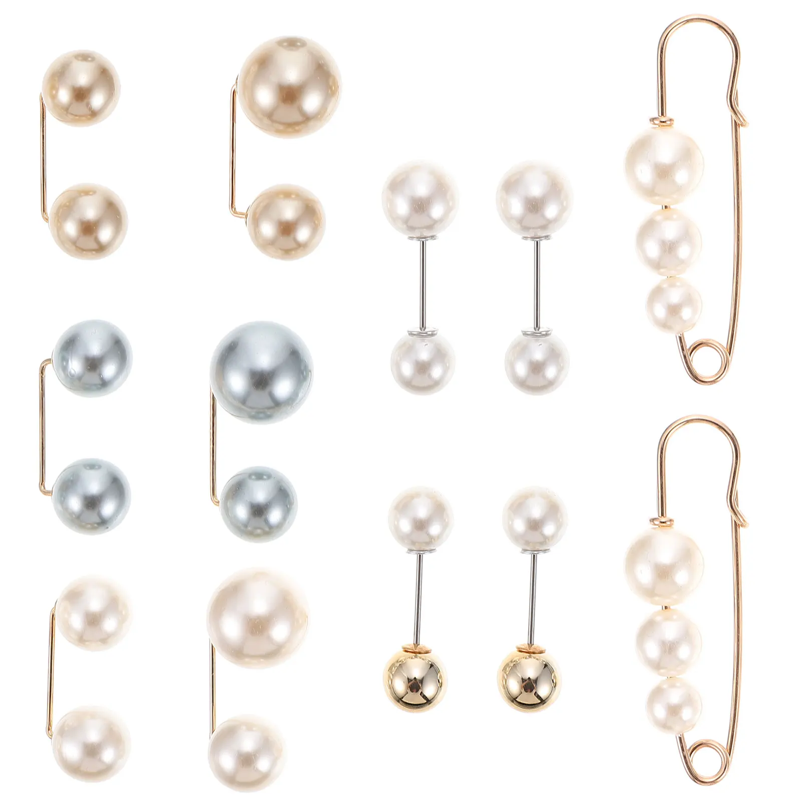 12pcs Pearl Alloy Brooch Safety Pins Clothes Decor Waistline Clasp Jewelry Lightweight Durable Skirt Cardigan Accessories
12pcs Pearl Alloy Brooch Safety Pins Clothes Decor Waistline Clasp Jewelry Lightweight Durable Skirt Cardigan Accessories