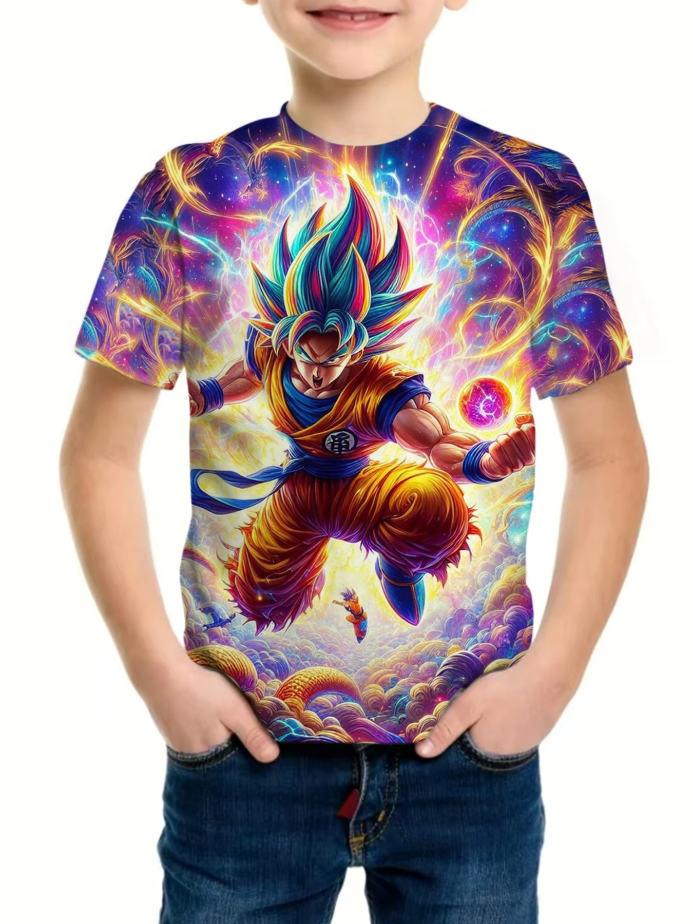 Boy's Anime Wukong Dragonball Graphic T-shirt, Casual Slightly Stretch Breathable Slim Fit Tee Kid's Clothing For Summer Outdoor
Boy's Anime Wukong Dragonball Graphic T-shirt, Casual Slightly Stretch Breathable Slim Fit Tee Kid's Clothing For Summer Outdoor