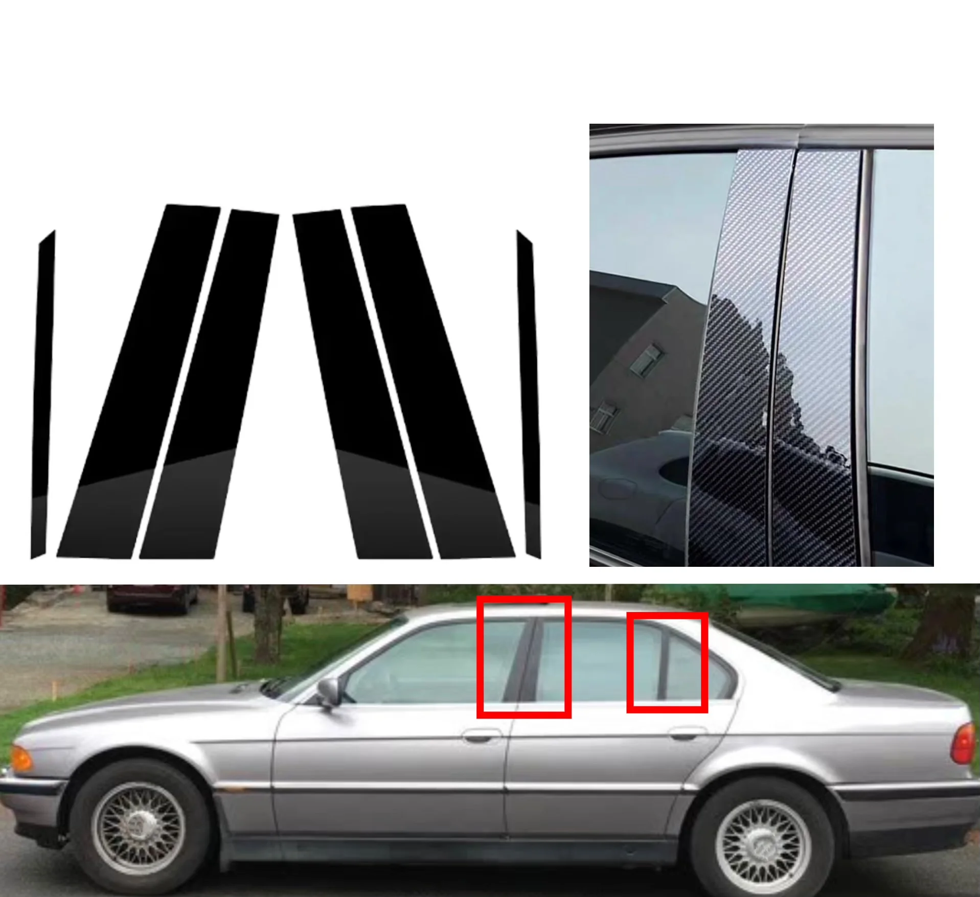 Gloss Black Pillar Posts Silver Fit For BMW 7 Series E38 740d 740i 735i 1995~2001 Window Decor Door Side Mouliding Trim Cover
Gloss Black Pillar Posts Silver Fit For BMW 7 Series E38 740d 740i 735i 1995~2001 Window Decor Door Side Mouliding Trim Cover