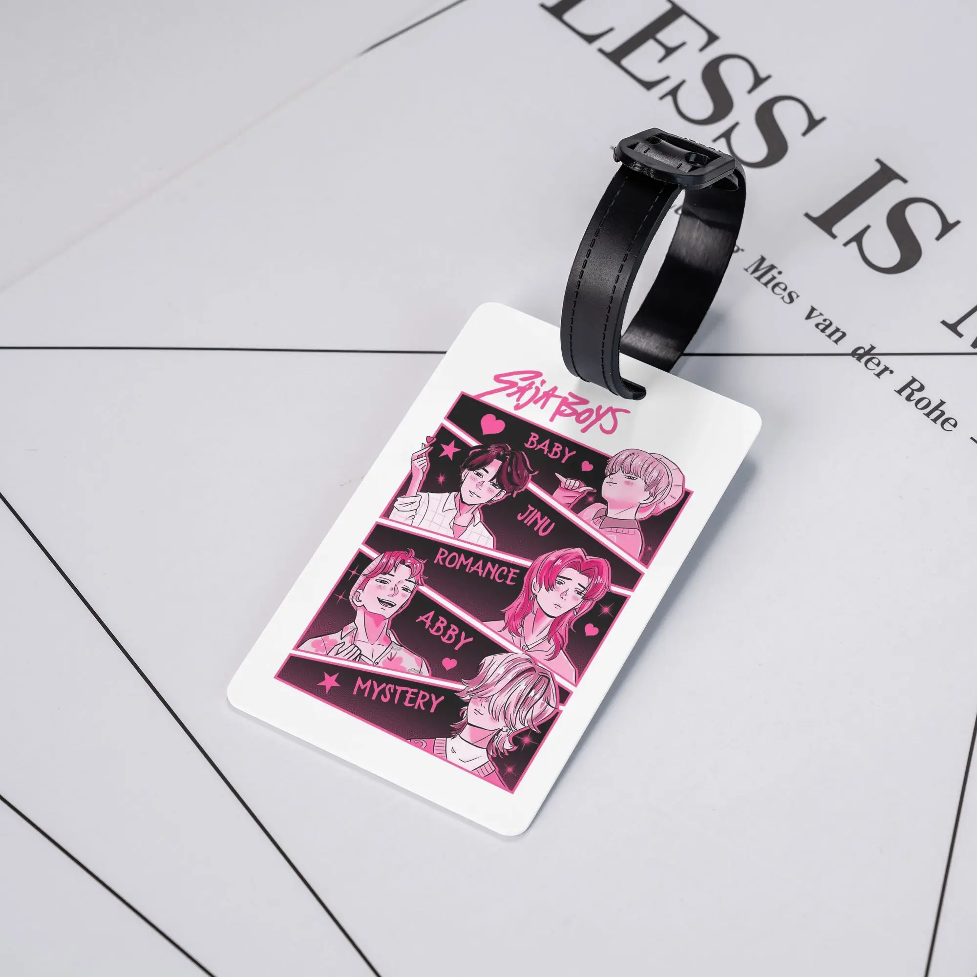 Saja Boys Kpop Demon Hunters Luggage Tag Suitcase PVC Travel Accessories Holder Baggage Tag ID Address Suitcase Tag Gifts
Saja Boys Kpop Demon Hunters Luggage Tag Suitcase PVC Travel Accessories Holder Baggage Tag ID Address Suitcase Tag Gifts
