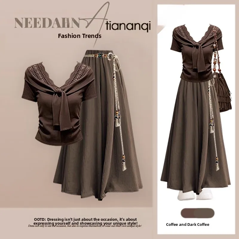 Unique Design Beautiful Fake Two-Piece Top with High Waist Slimming Skirt Pants Set Summer 2026 Women's Fashion Ensemble
Unique Design Beautiful Fake Two-Piece Top with High Waist Slimming Skirt Pants Set Summer 2026 Women's Fashion Ensemble