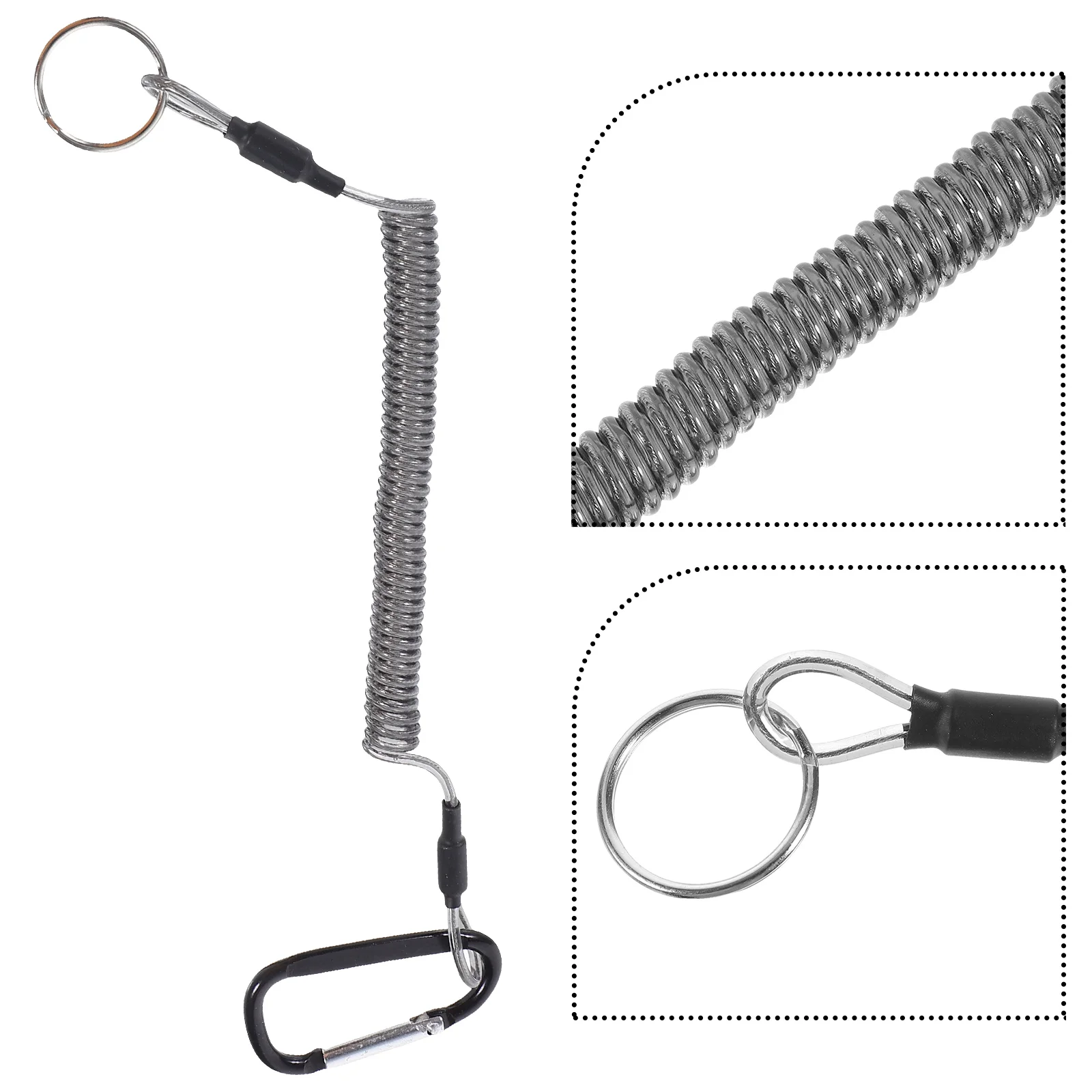 2pcs Fault Rope Wire Heavy Duty Coiled Lanyard Fishing Tools Spring Retractable D Ring Silver Elastic Sea Freshwater Boating
2pcs Fault Rope Wire Heavy Duty Coiled Lanyard Fishing Tools Spring Retractable D Ring Silver Elastic Sea Freshwater Boating