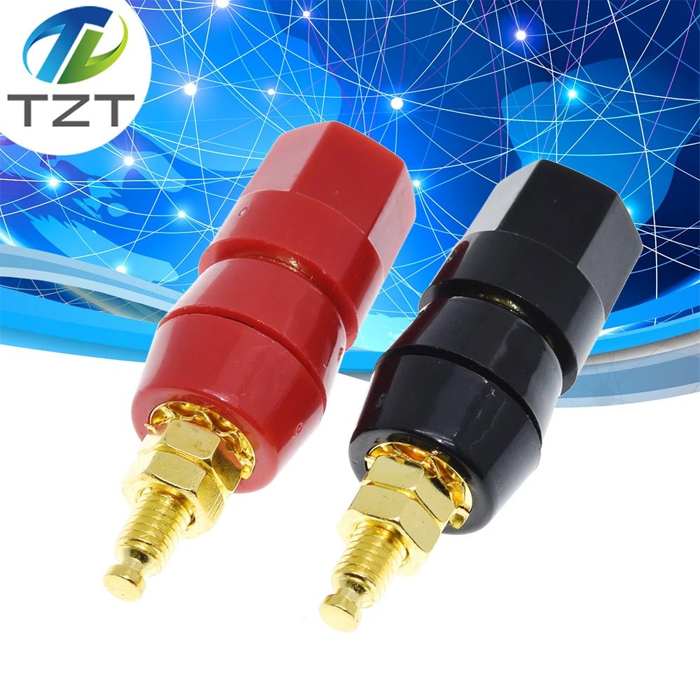 TZT 1pair(black+red) Red Black Connector Amplifier Binding Post Banana Speaker Plug Jack Adapter Socket
TZT 1pair(black+red) Red Black Connector Amplifier Binding Post Banana Speaker Plug Jack Adapter Socket