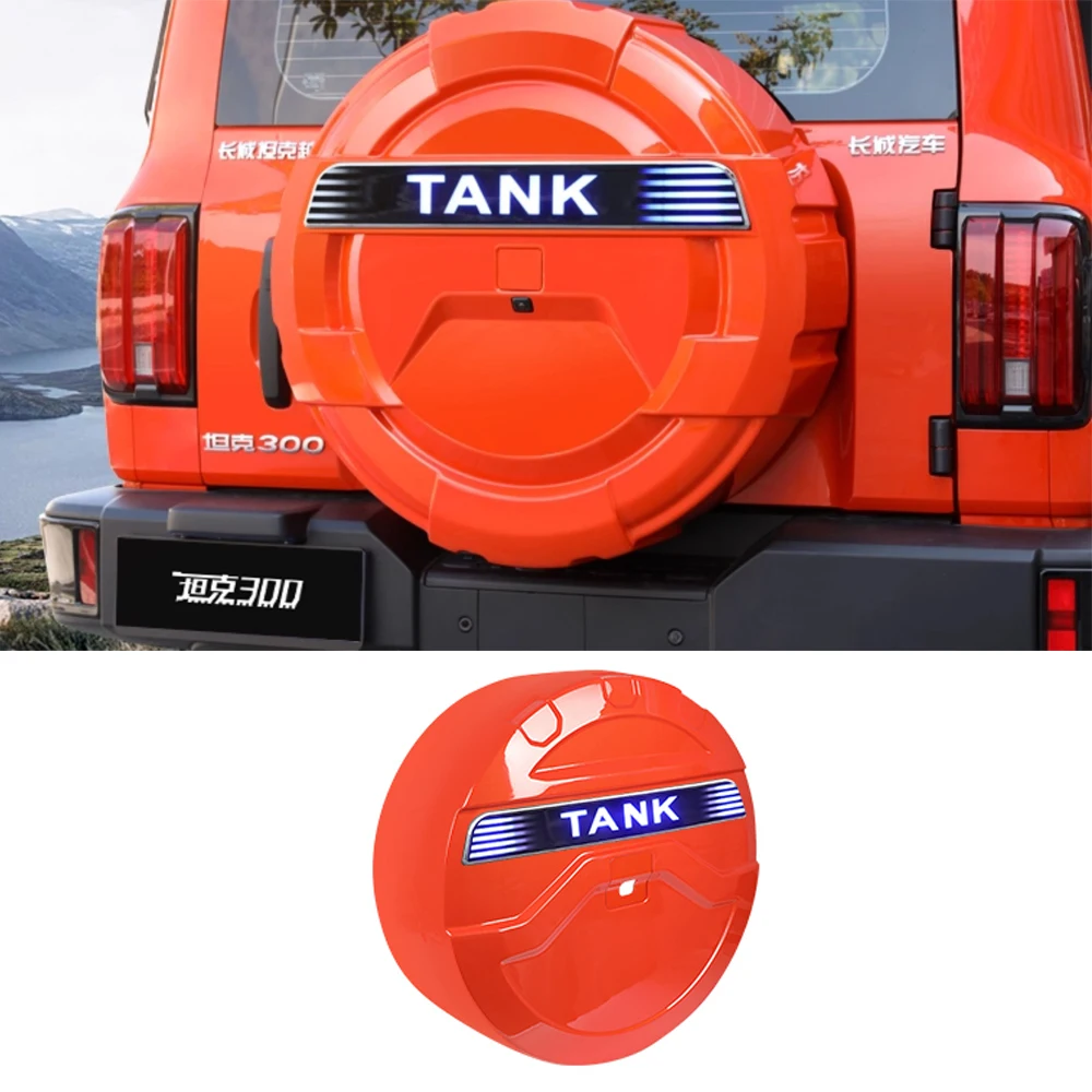 For 2021-2025 Tank 300 Spare Tire Cover, Rear Tailgate Mounted Lighted Casing with Dynamic Flowing Turn Signal, Off-road Decor
For 2021-2025 Tank 300 Spare Tire Cover, Rear Tailgate Mounted Lighted Casing with Dynamic Flowing Turn Signal, Off-road Decor
