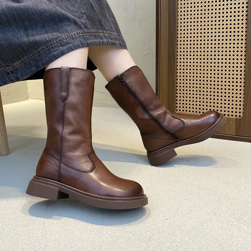 Simple Fashion Commuter Square Heel Women's Boots Short Plush Mid Rise Women's Boots Genuine Leather Casual Fashion Boots Women'
Simple Fashion Commuter Square Heel Women's Boots Short Plush Mid Rise Women's Boots Genuine Leather Casual Fashion Boots Women'