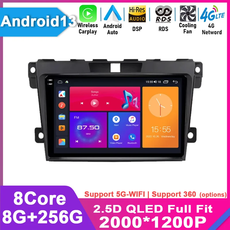 Android 13 For 2007 2008 2009 2010 2011-2014 MAZDA CX-7 CX7 CX 7 Car Radio GPS Navigation Multimedia Video Player DSP No 2DIN 4G
Android 13 For 2007 2008 2009 2010 2011-2014 MAZDA CX-7 CX7 CX 7 Car Radio GPS Navigation Multimedia Video Player DSP No 2DIN 4G